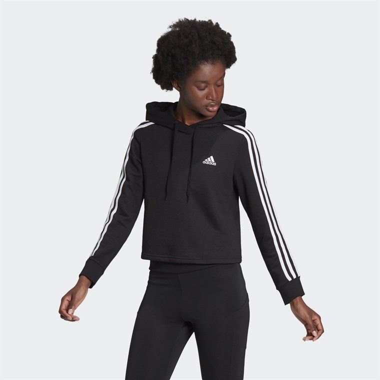 adidas Essentials 3-Stripes Cropped Kadın Sweatshirt