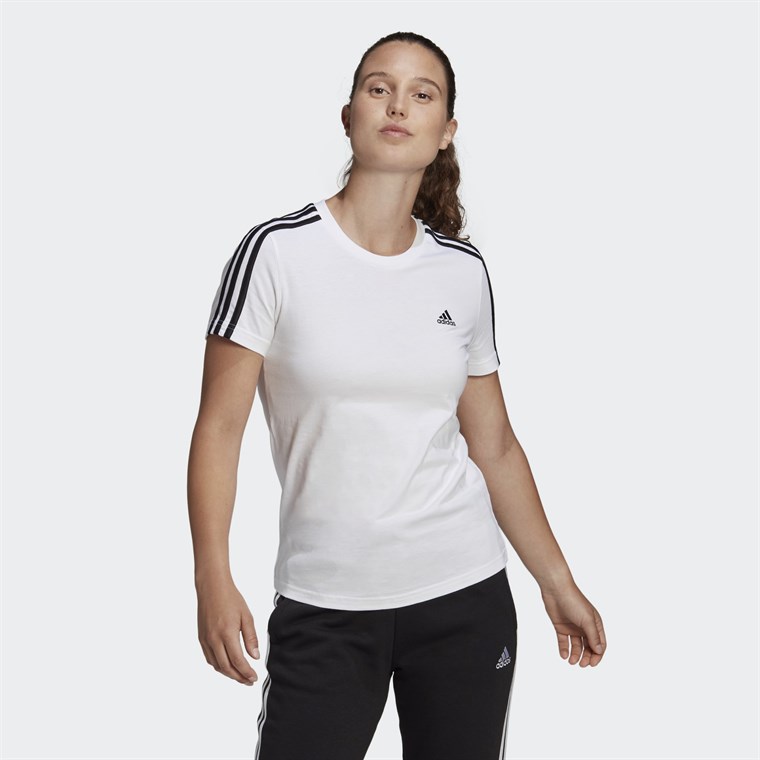 adidas Loungewear Essentials Slim 3-Stripes Kadın Tişört
