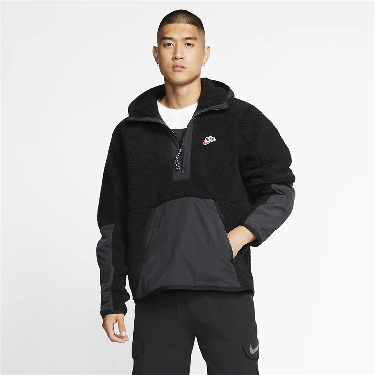 Nike Sportswear 1/2-Zip Sherpa Hoodie Erkek Sweatshirt