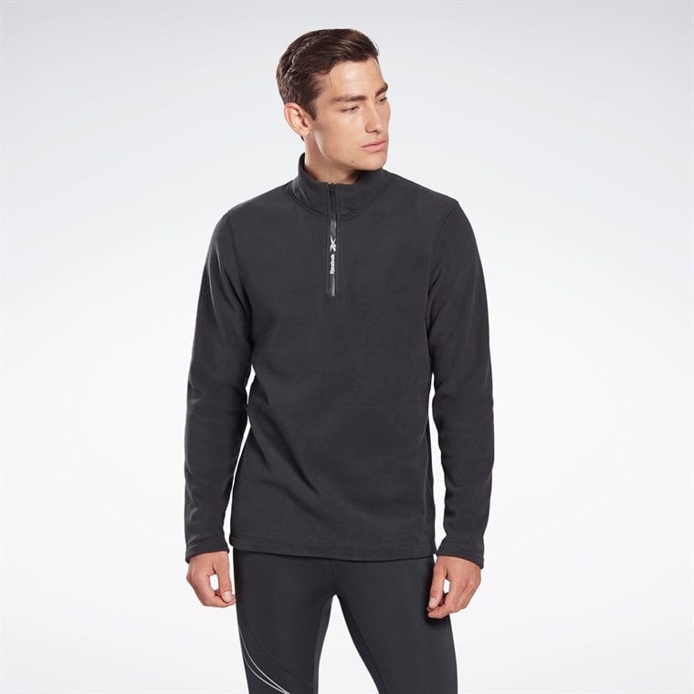 Reebok Outerwear Quarter-Zip Erkek Sweatshirt