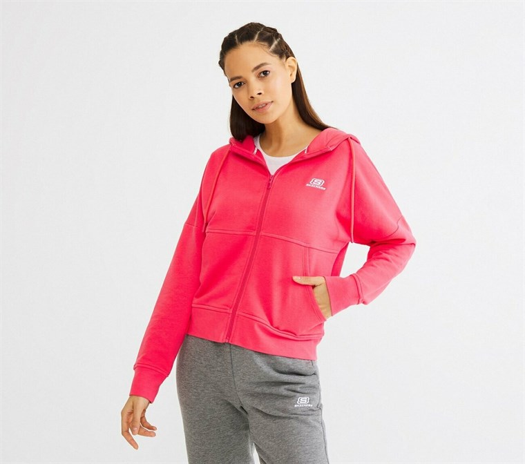 Skechers Light Weight Fleece W Oversize Full Zip Kadın Sweatshirt