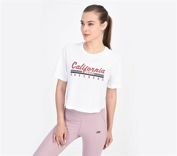 Skechers Graphic Tees W California Cropped Kadın Tişört