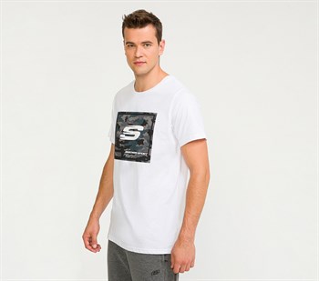 Skechers M Camo Print Logo Tee Erkek Tişört
